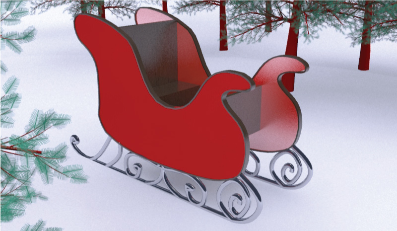 Christmas Sleigh - View 1