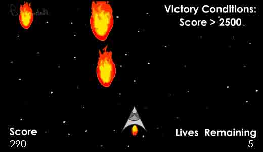 Asteroids Game - View 2