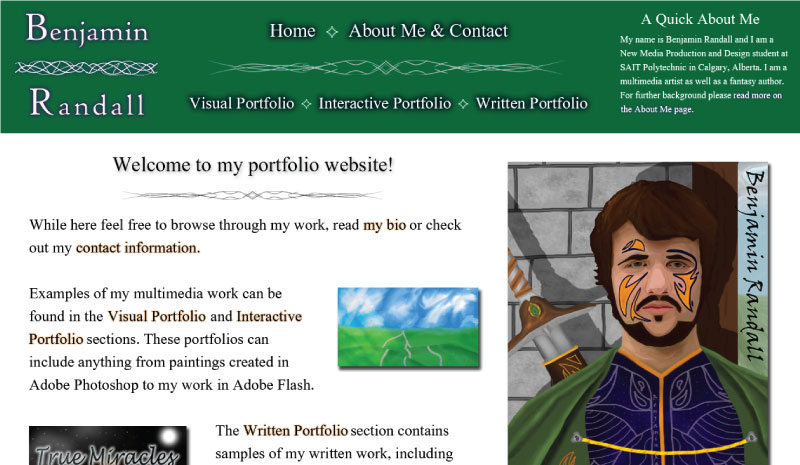 Portfolio 1 - Main Page