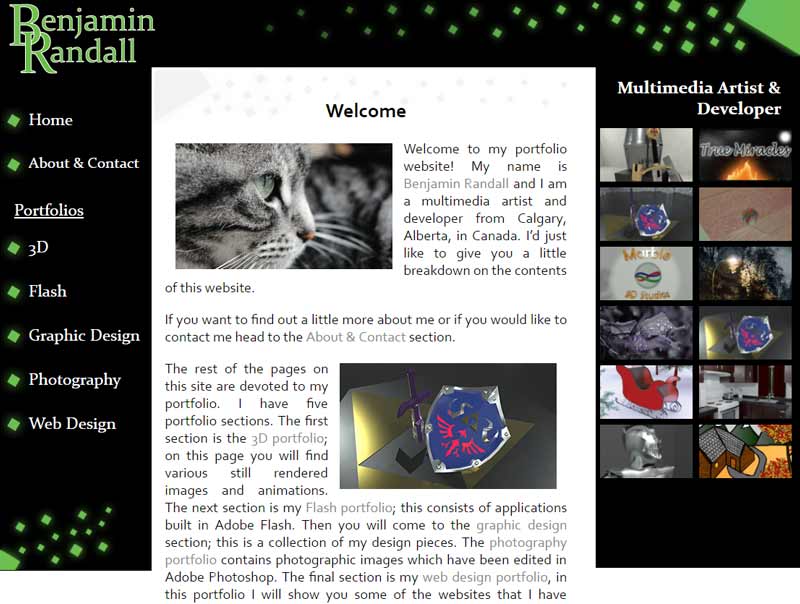 Portfolio 3 - Main Page